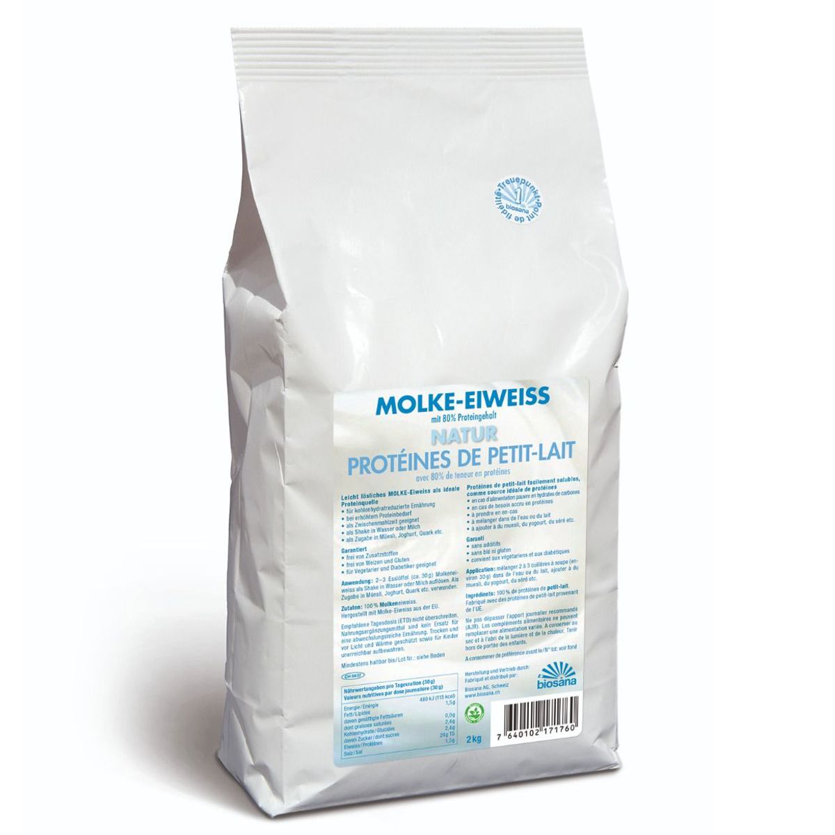Biosana Molke Eiweiss Pulver Nature 2 kg Biosana Molke Eiweiss Pulver Nature 2 kg