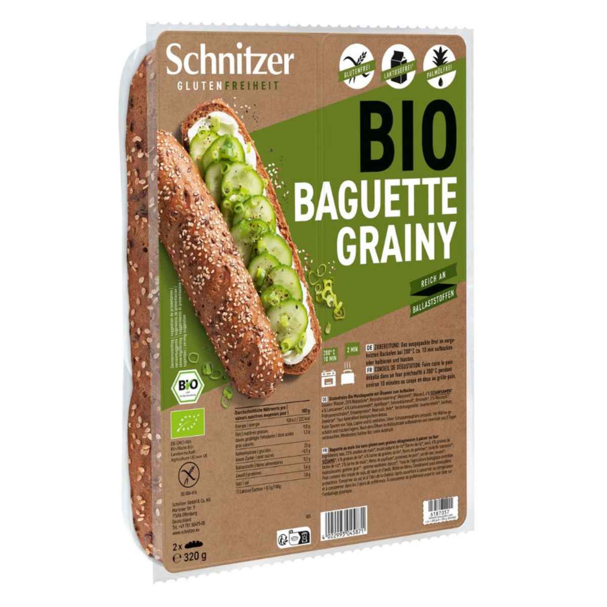 Schnitzer Bio Baguette Grainy 320 g