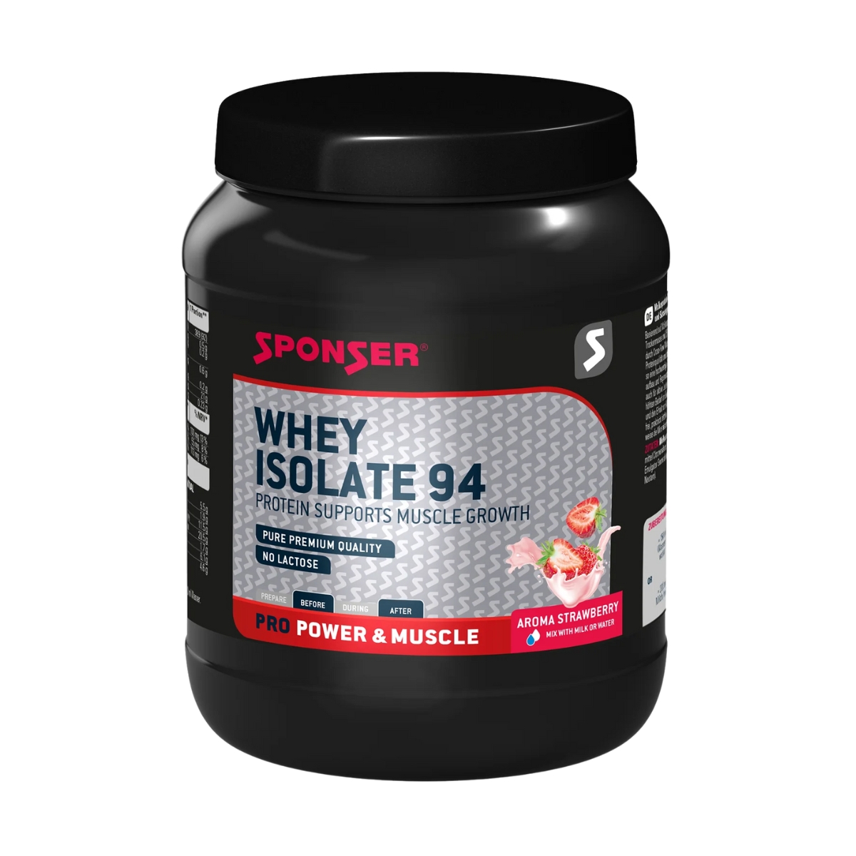 SPONSER Whey Isolate 94 Erdbeere Dose 425 g SPONSER Whey Isolate 94 Erdbeere Dose 425 g