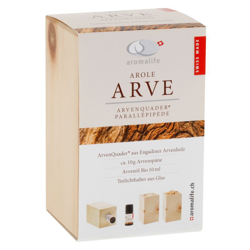 Aromalife Arven Quader mit äth. Öl 10 ml Aromalife Arven Quader mit äth. Öl 10 ml