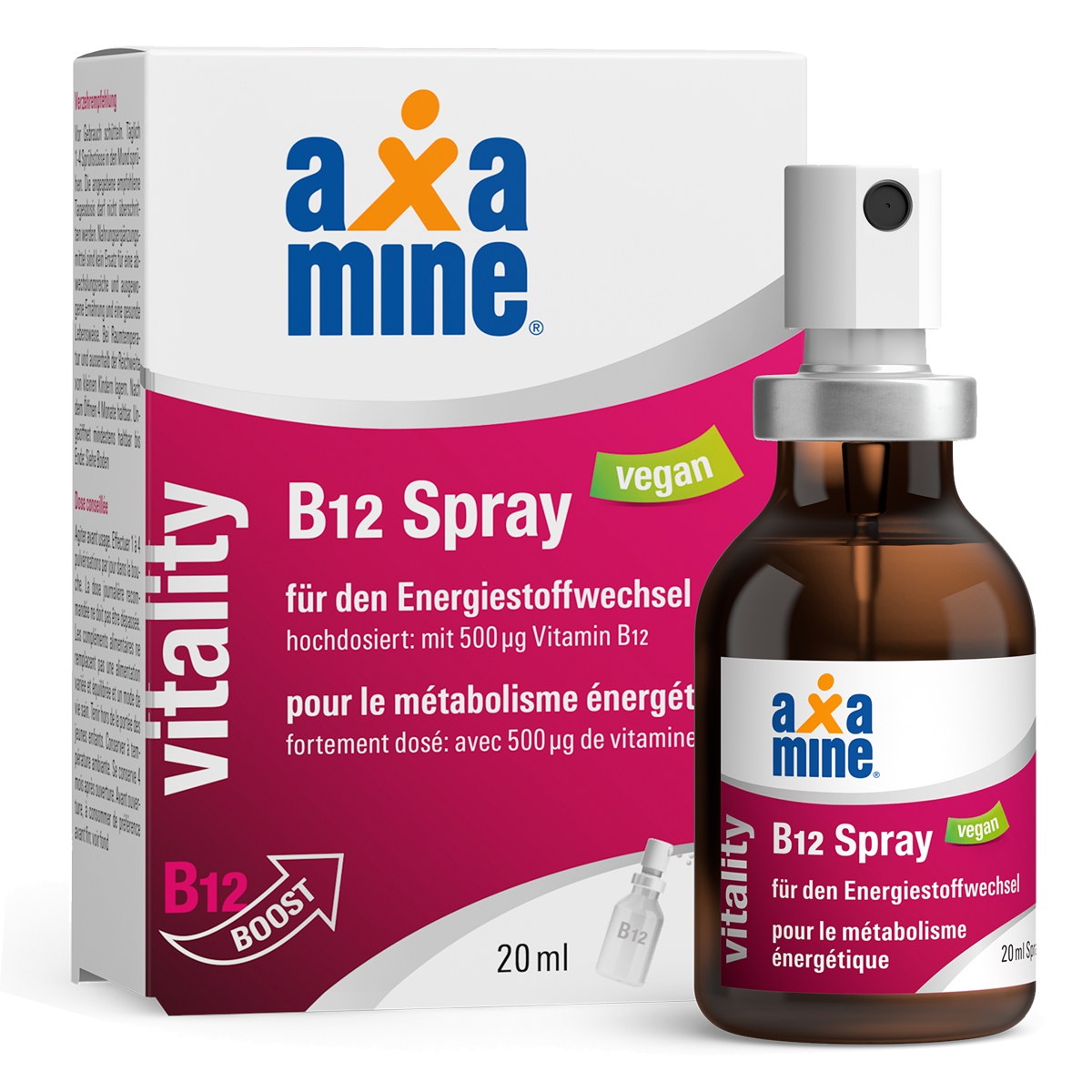 Axamine Vitality B12 Spray hochdosiert