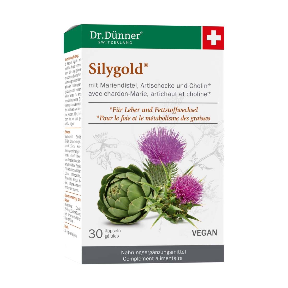 Dr. Dünner Silygold Kapseln 30 Stück  Dr. Dünner Silygold Kapseln 30 Stück