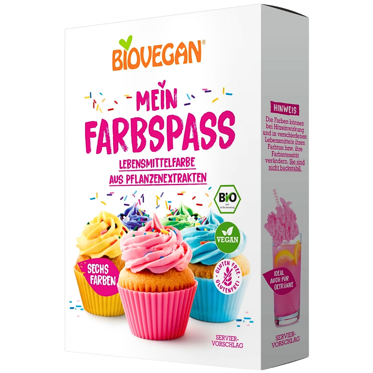 Biovegan Farbspass färbende Lebensmittel 5x 8 g Biovegan Farbspass färbende Lebensmittel 5x 8 g