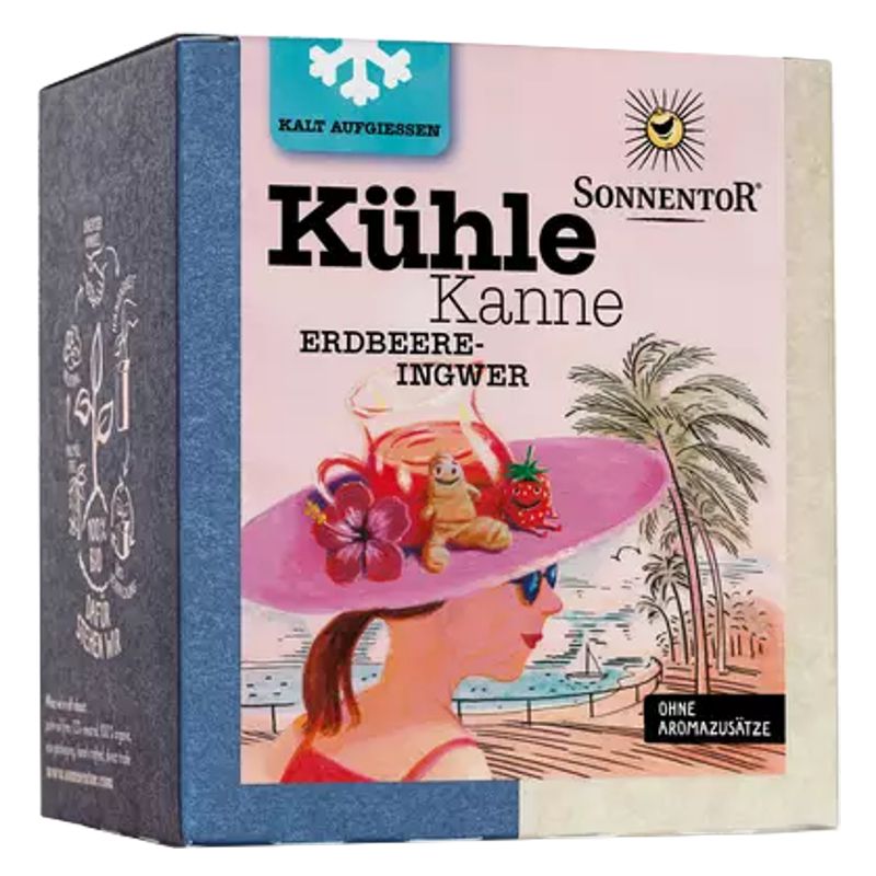 Sonnentor Teepyramiden Kühle Kanne Erdbeere-Ingwer 16 Stück Sonnentor Teepyramiden Kühle Kanne Erdbeere-Ingwer 16 Stück