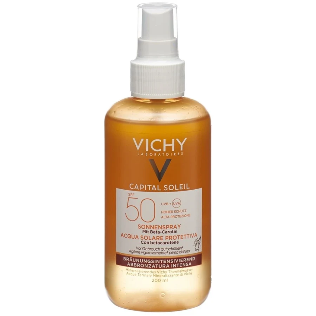 Vichy Capital Soleil Sonnenspray mit Beta-Carotin SPF50 200 ml Vichy Capital Soleil Sonnenspray mit Beta-Carotin SPF50 200 ml