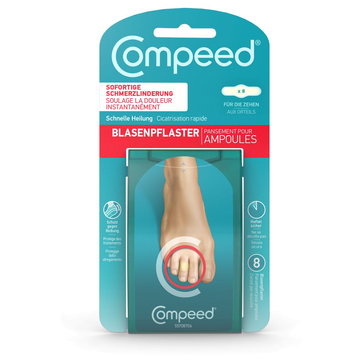 Compeed Blasenpflaster auf Zehen 8 Stück Compeed Blasenpflaster auf Zehen 8 Stück