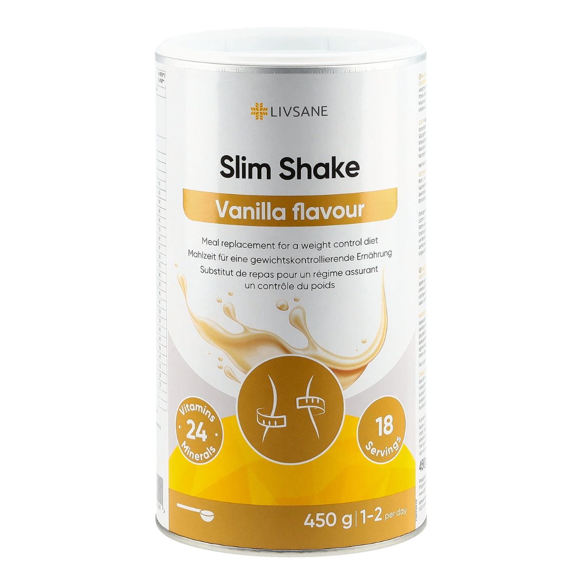 LIVSANE Slim Shake Vanille Geschmack 450 g
