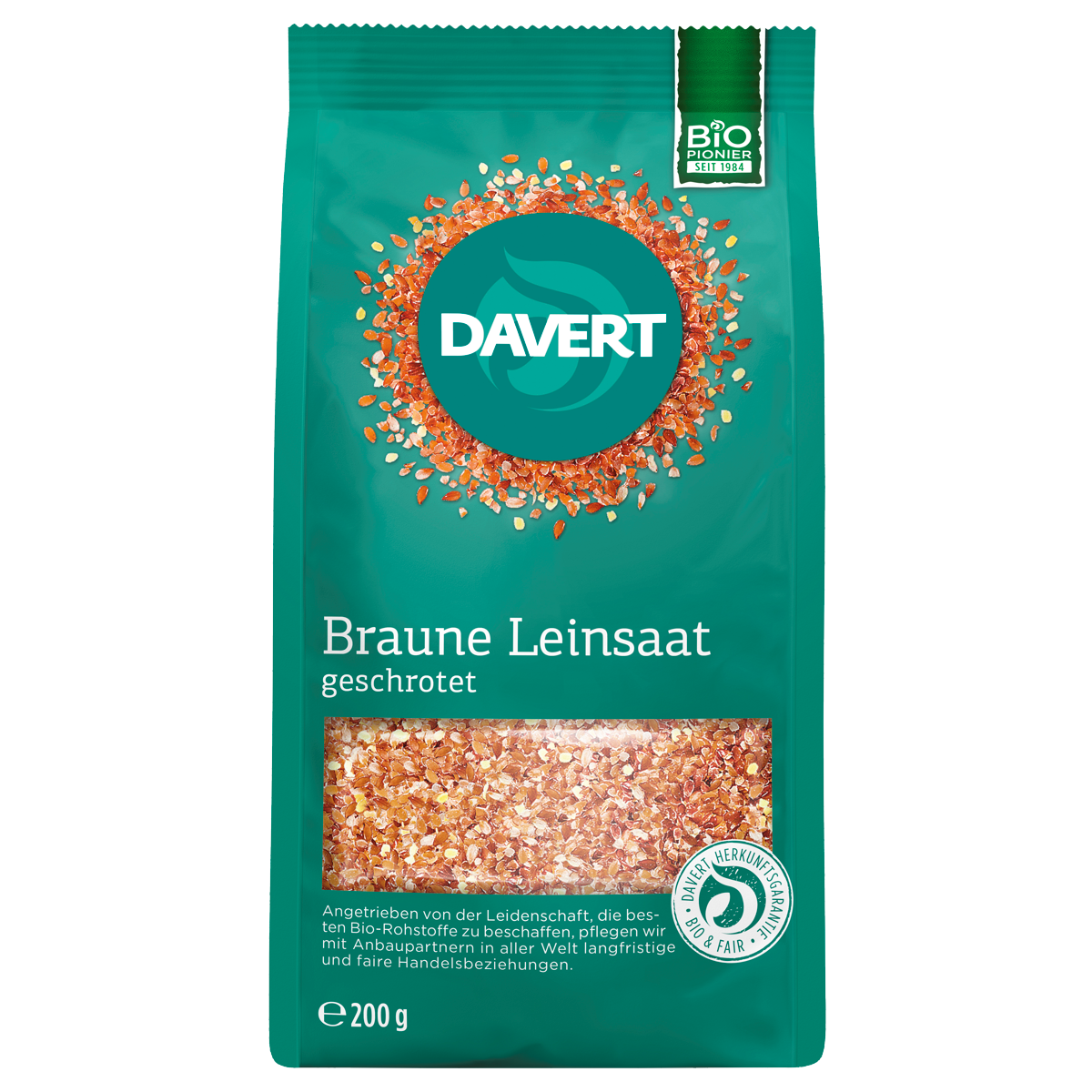 Davert Braune Leinsaat geschrotet 200 g Davert Braune Leinsaat geschrotet 200 g
