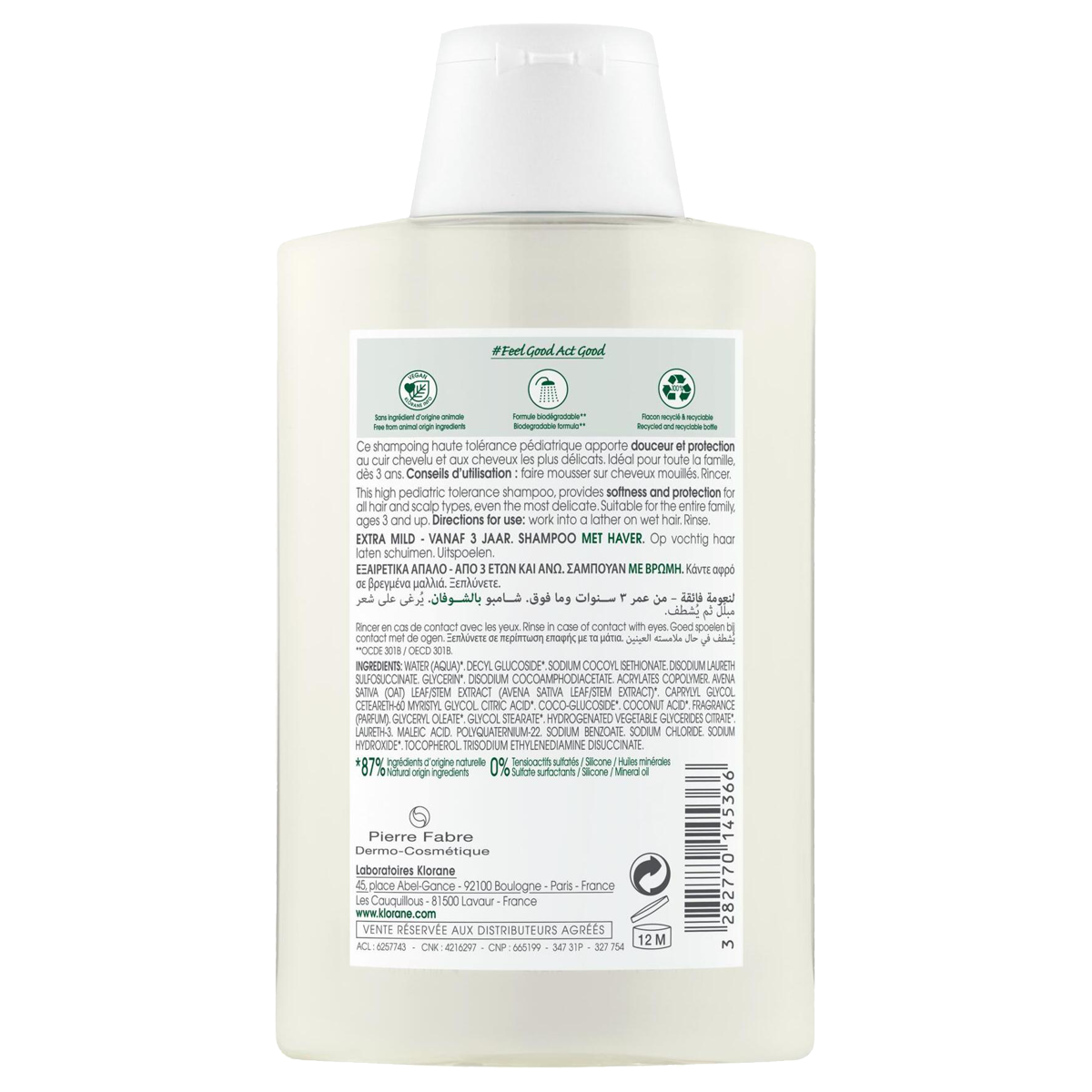 Klorane Hafermilch Shampoo 200 ml