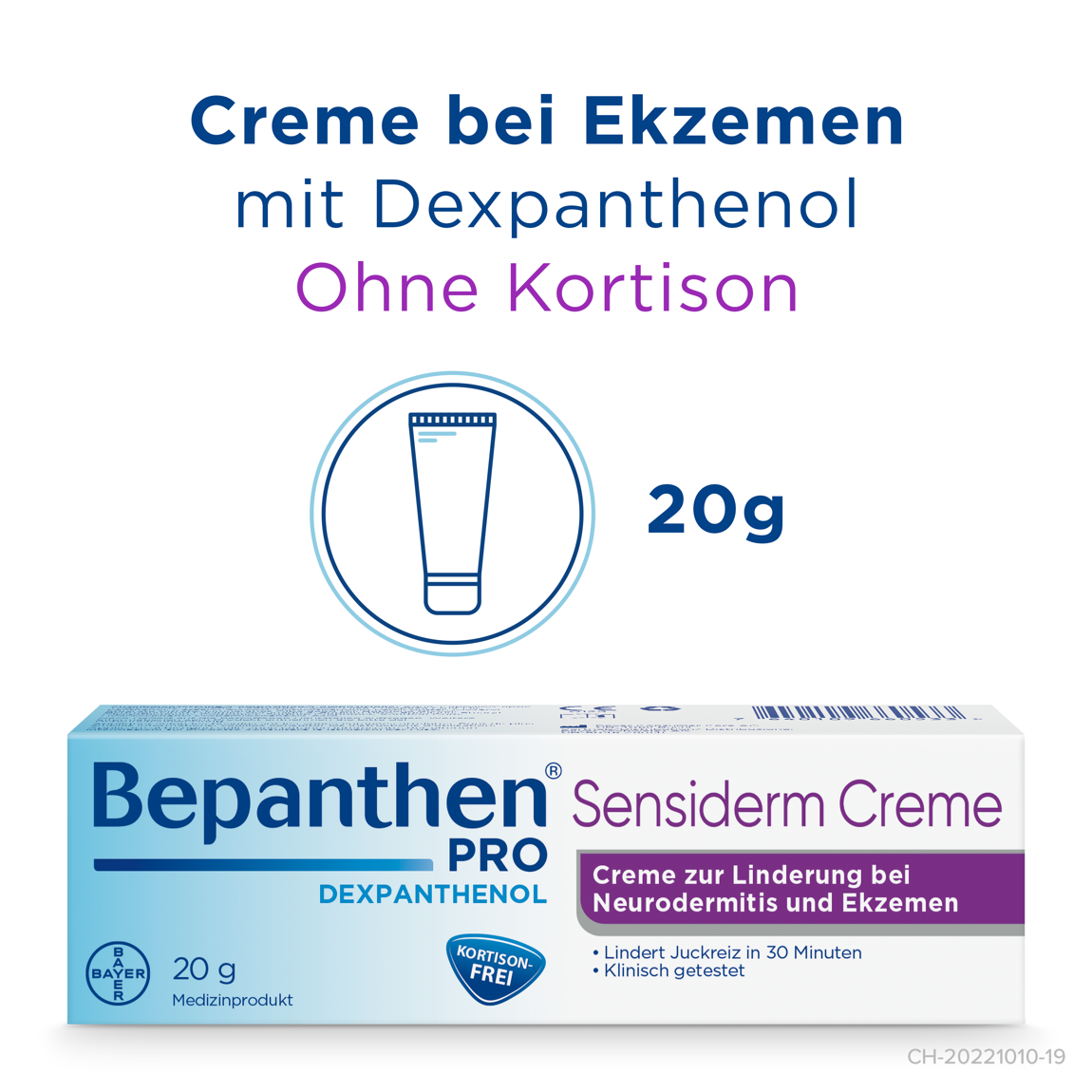 Bepanthen Pro Sensiderm Creme bei Ekzemen ohne Kortison