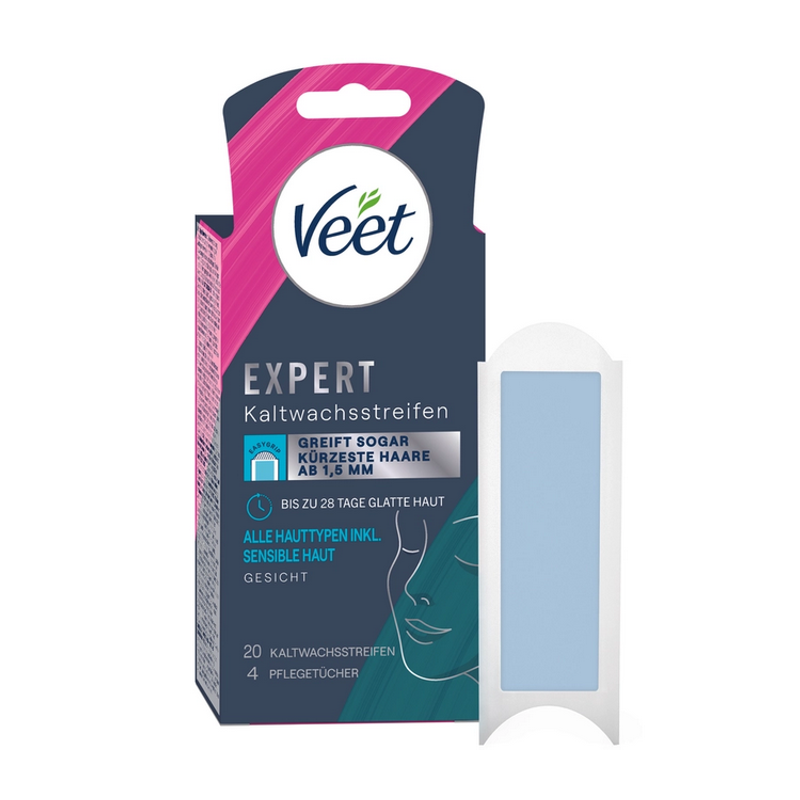 Veet Expert Kaltwachsstreifen Gesicht 20 Stück Veet Expert Kaltwachsstreifen Gesicht 20 Stück