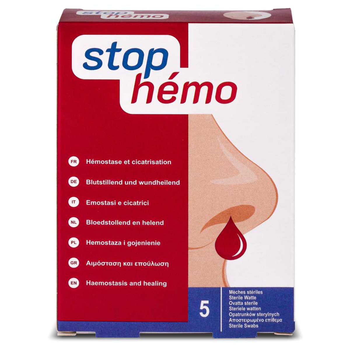 Stop Hemo Watte hämostatisch steril Beutel 5 Stück