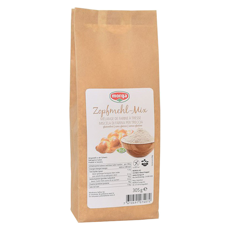 MORGA Zopfmehl-Mix glutenfrei Bio 305 g MORGA Zopfmehl-Mix glutenfrei Bio 305 g