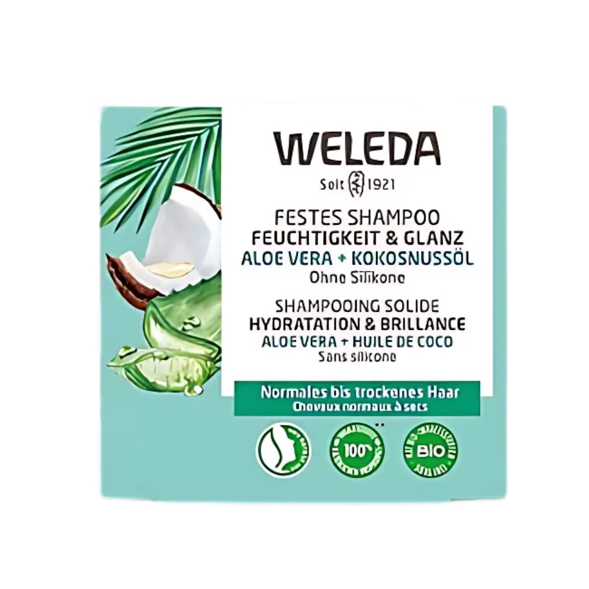 Weleda Festes Shampoo Feuchtigkeit & Glanz 50 g Weleda Festes Shampoo Feuchtigkeit & Glanz 50 g