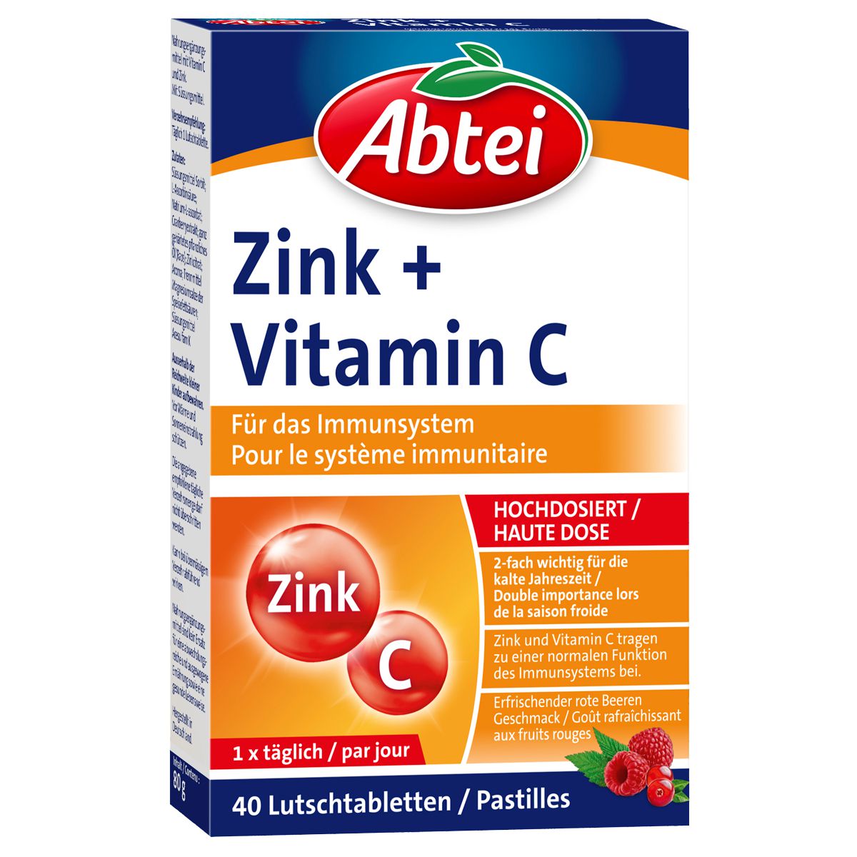 Abtei Zink + C Lutschtabletten 40 Stück Abtei Zink + C Lutschtabletten 40 Stück
