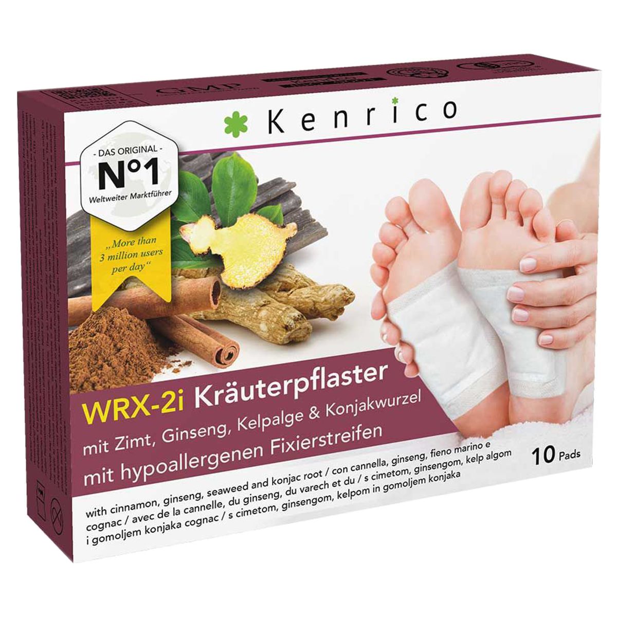 Kenrico Kräuterpflaster Zimt Ginseng, Kelpalge, Konjakwurzel 10 Stück Kenrico Kräuterpflaster Zimt Ginseng, Kelpalge, Konjakwurzel 10 Stück