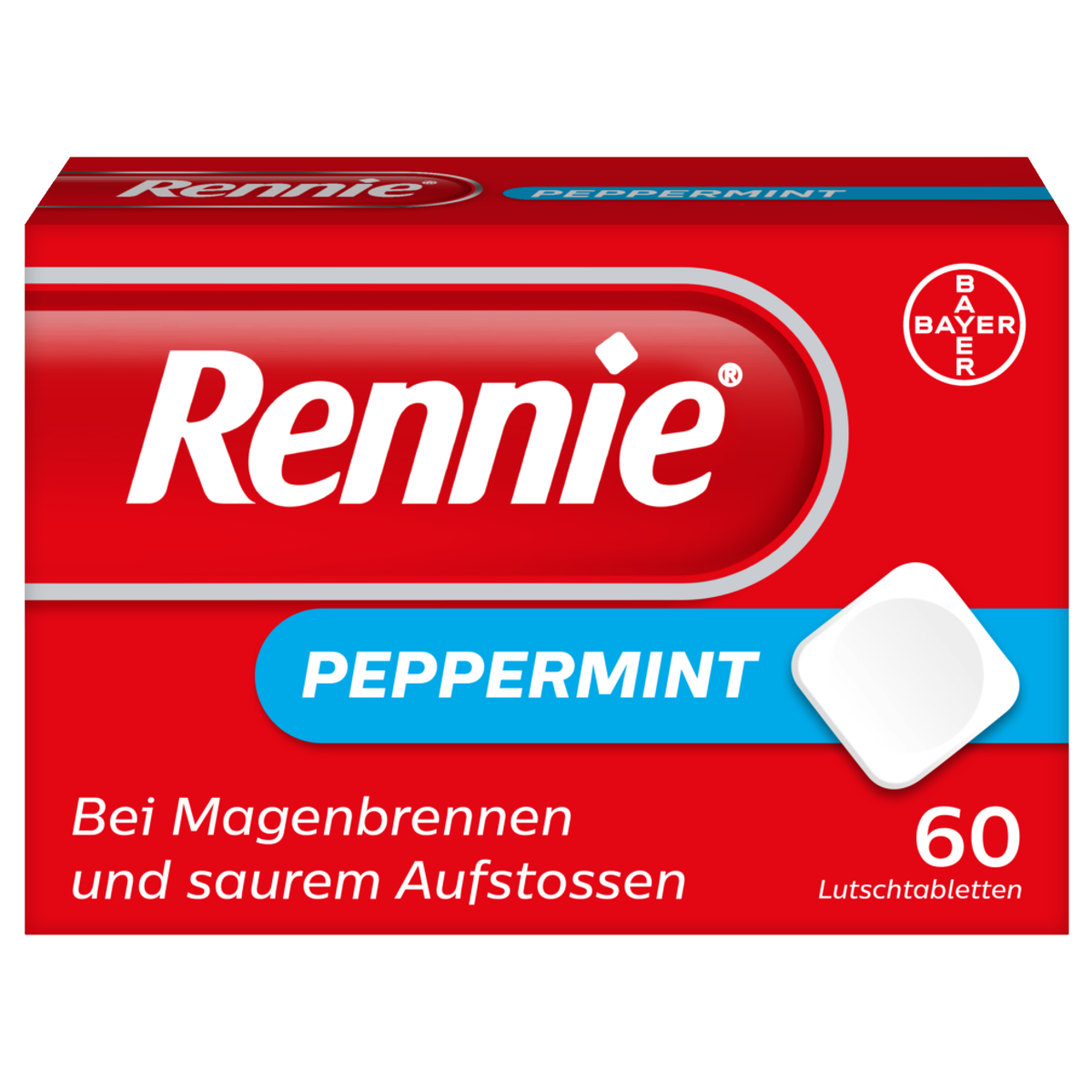 Rennie Peppermint Lutschtabletten 60 Stück Rennie Peppermint Lutschtabletten 60 Stück