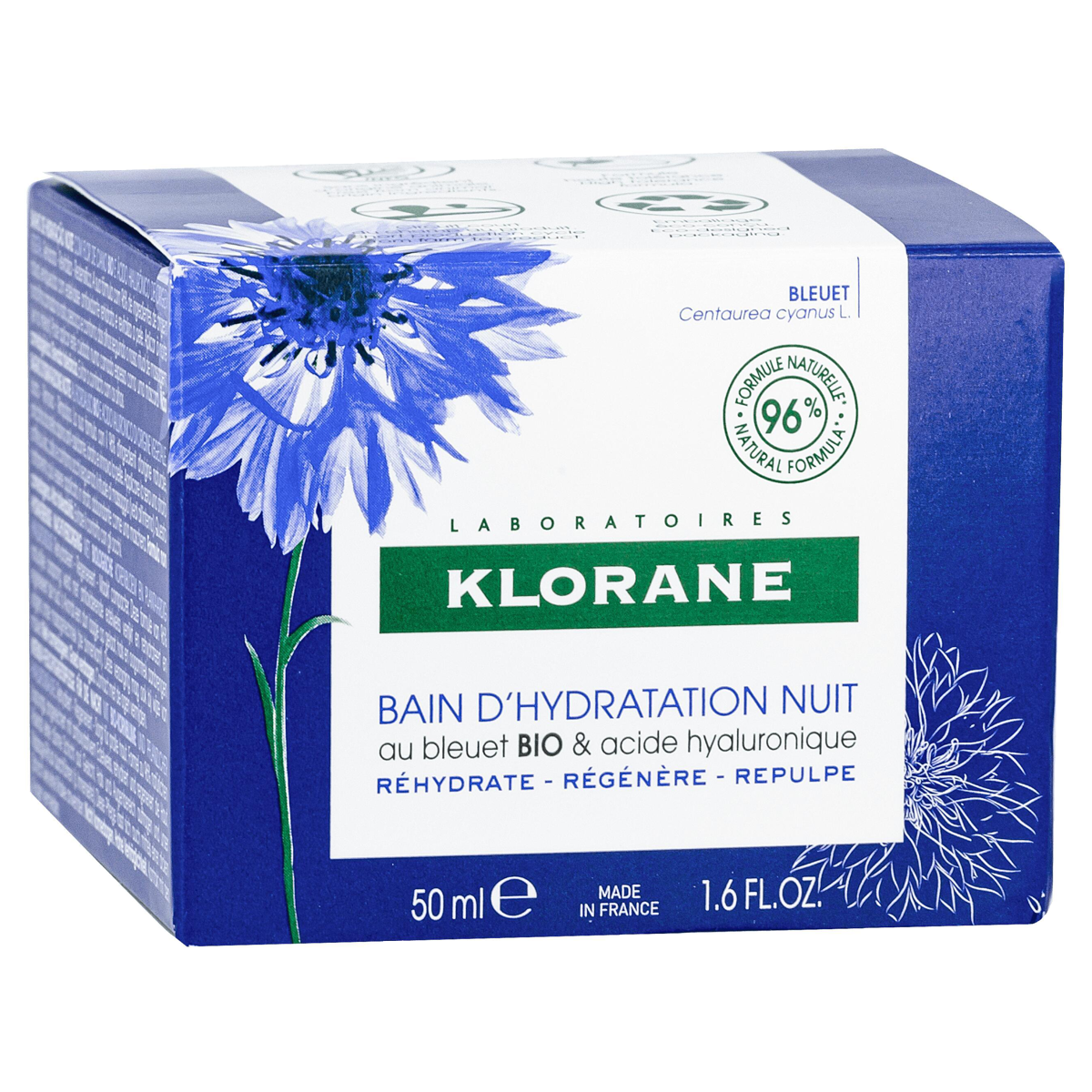 Klorane Bleuet Bio Nacht-Feuchtigkeitspflege 50  ml