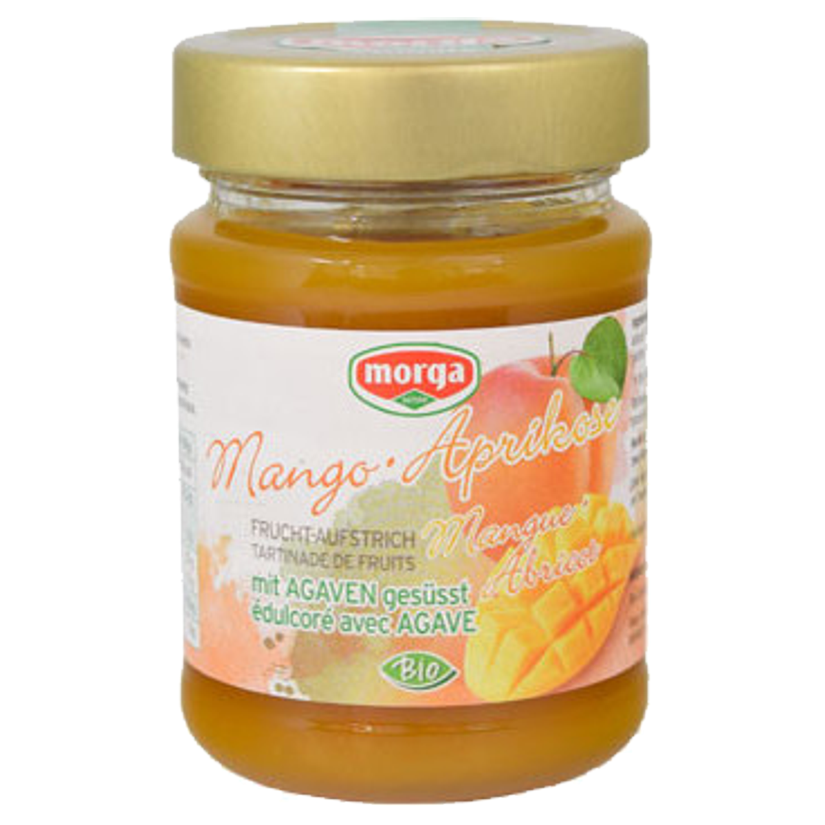 Morga Fruchtaufstrich Mango-Aprikose Agave Bio 175 g Morga Fruchtaufstrich Mango-Aprikose Agave Bio 175 g