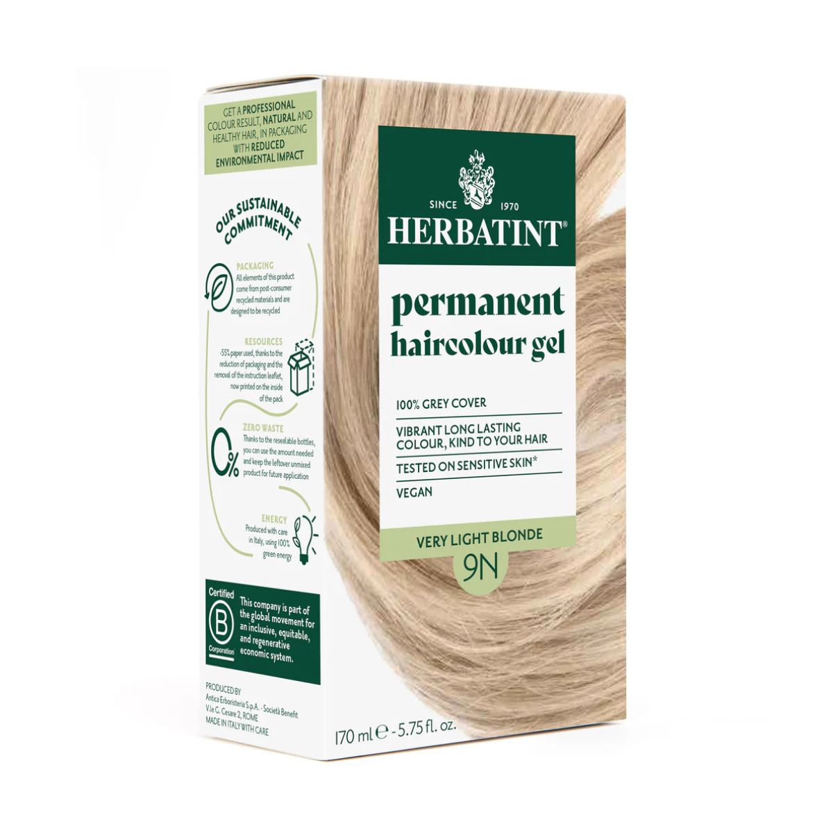 HERBATINT Haarfärbegel 9N Honigblond 150 ml