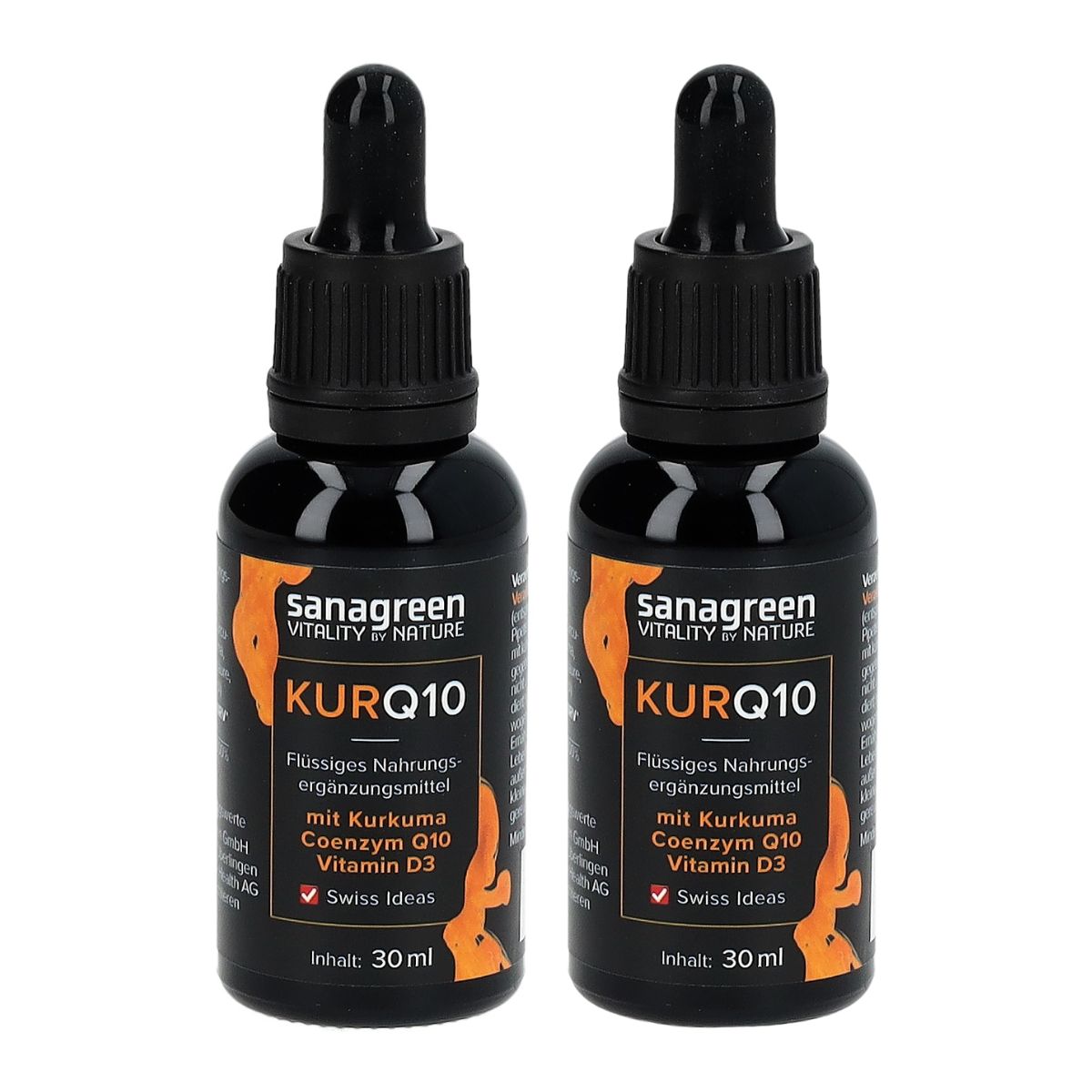 KURQ10 SANAGREEN Kurkuma mit Q10 und D3 2x 30 ml