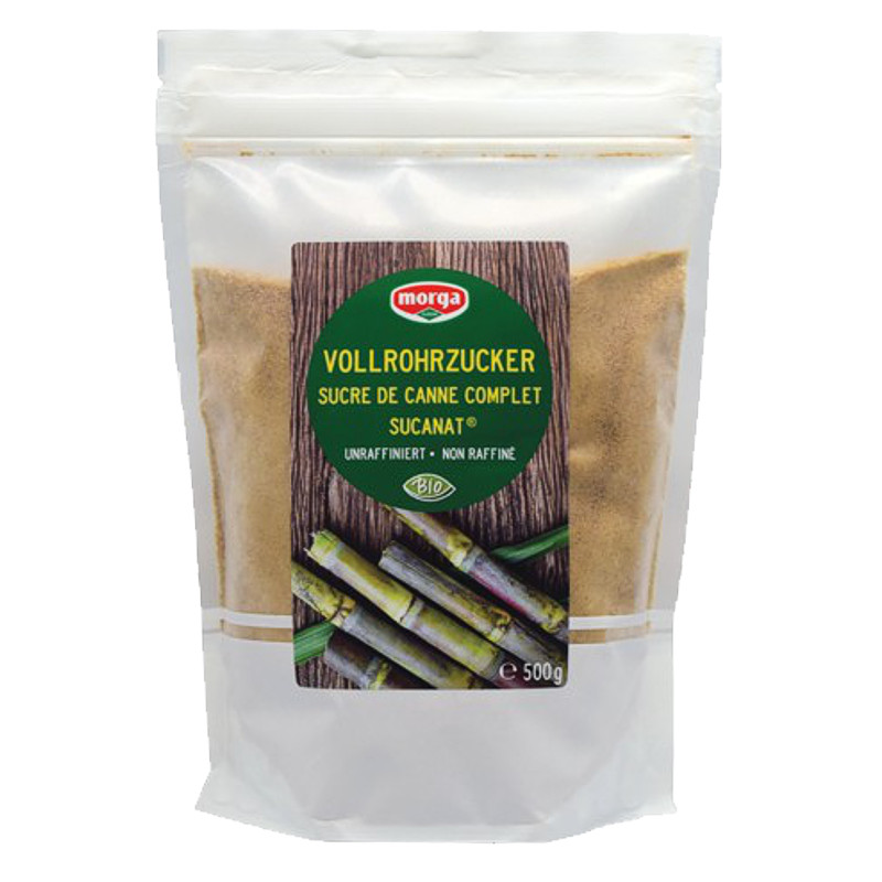 Morga Sucanat Vollrohrzucker Bio Beutel 500 g