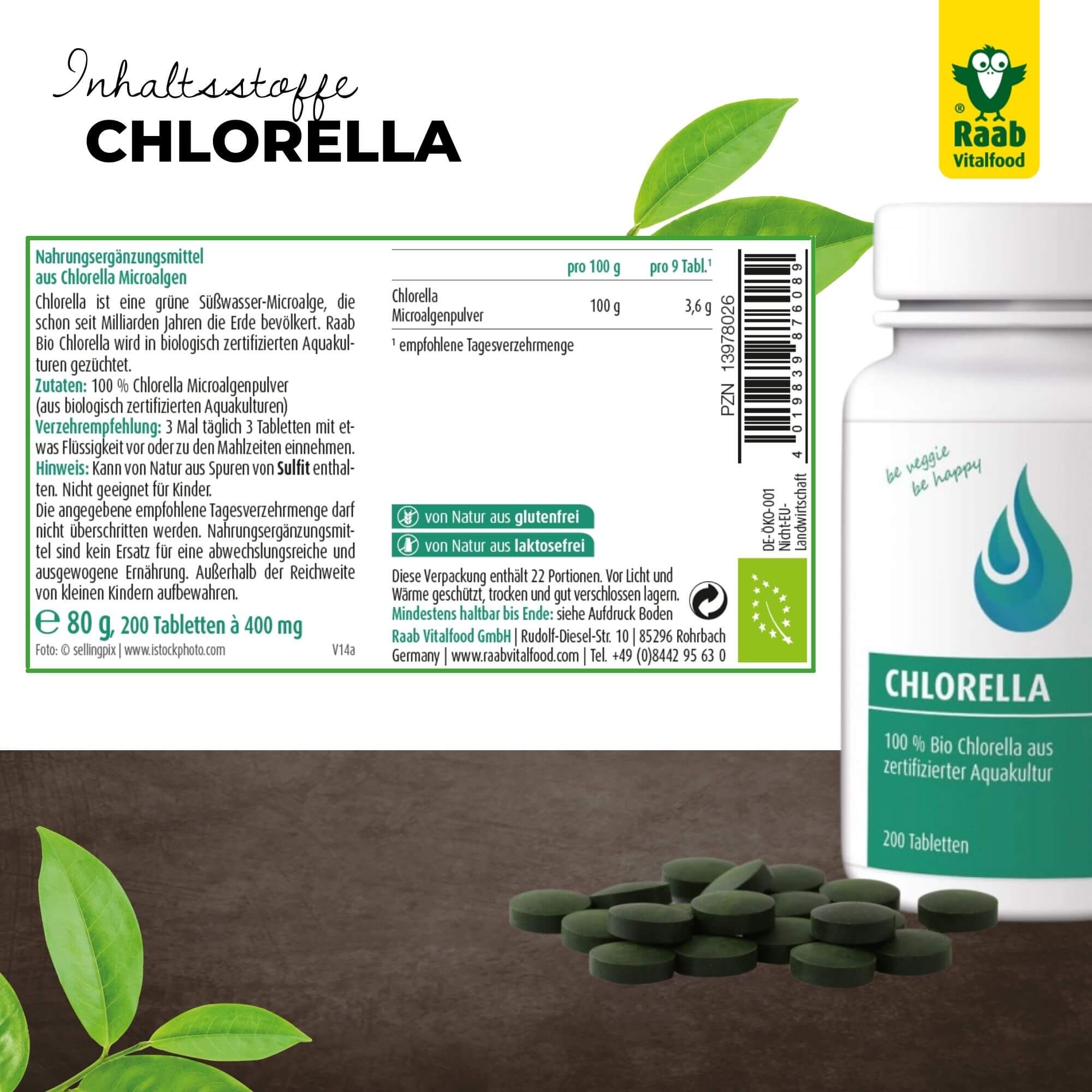 Raab Bio Chlorella Tabletten 200 Stück