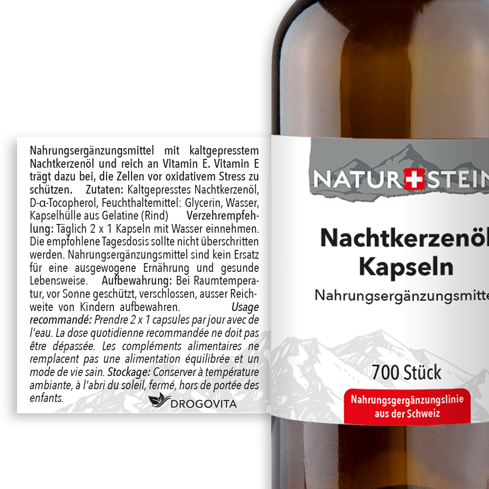 Naturstein Nachtkerzenöl Kapseln 700 Stück Naturstein Nachtkerzenöl Kapseln 700 Stück