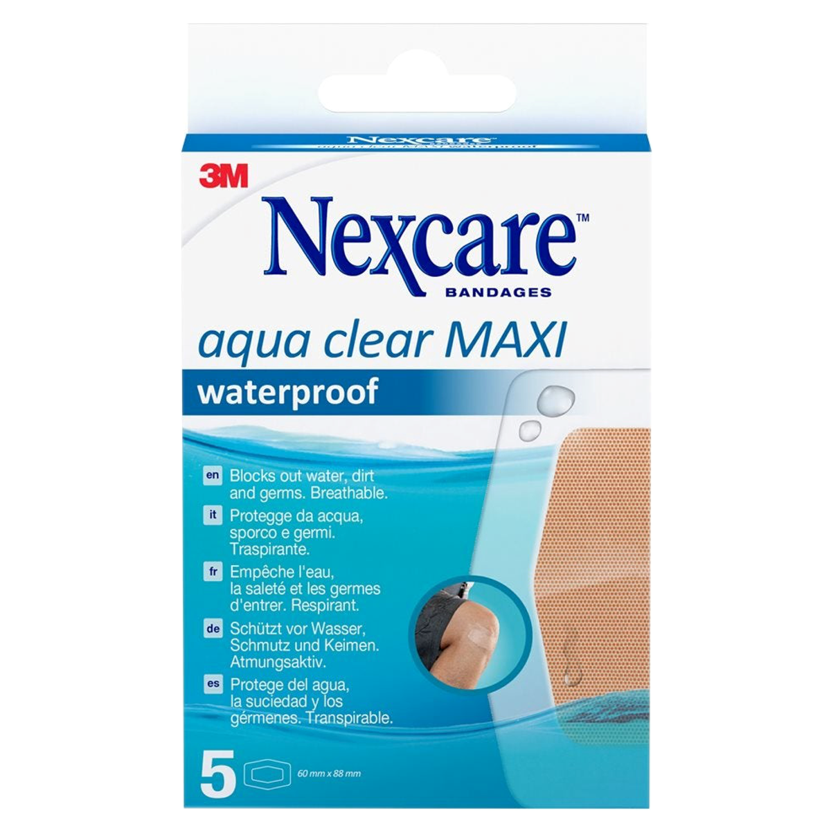 3M NEXCARE Aqua Clear Maxi waterproof 59x88 mm 5 Stück