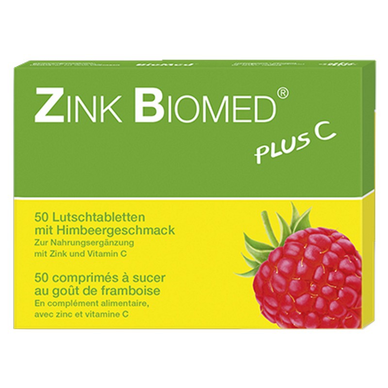 Zink Biomed plus C Lutschtabletten mit Himbeeraroma 50 Stück Zink Biomed plus C Lutschtabletten mit Himbeeraroma 50 Stück