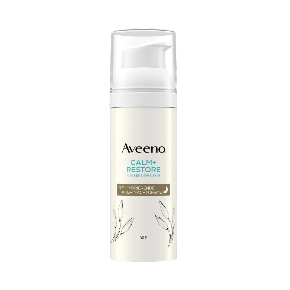 Image of Aveeno Calm+Restore Re-Hydrierende Nachtcreme Hafer 50 ml