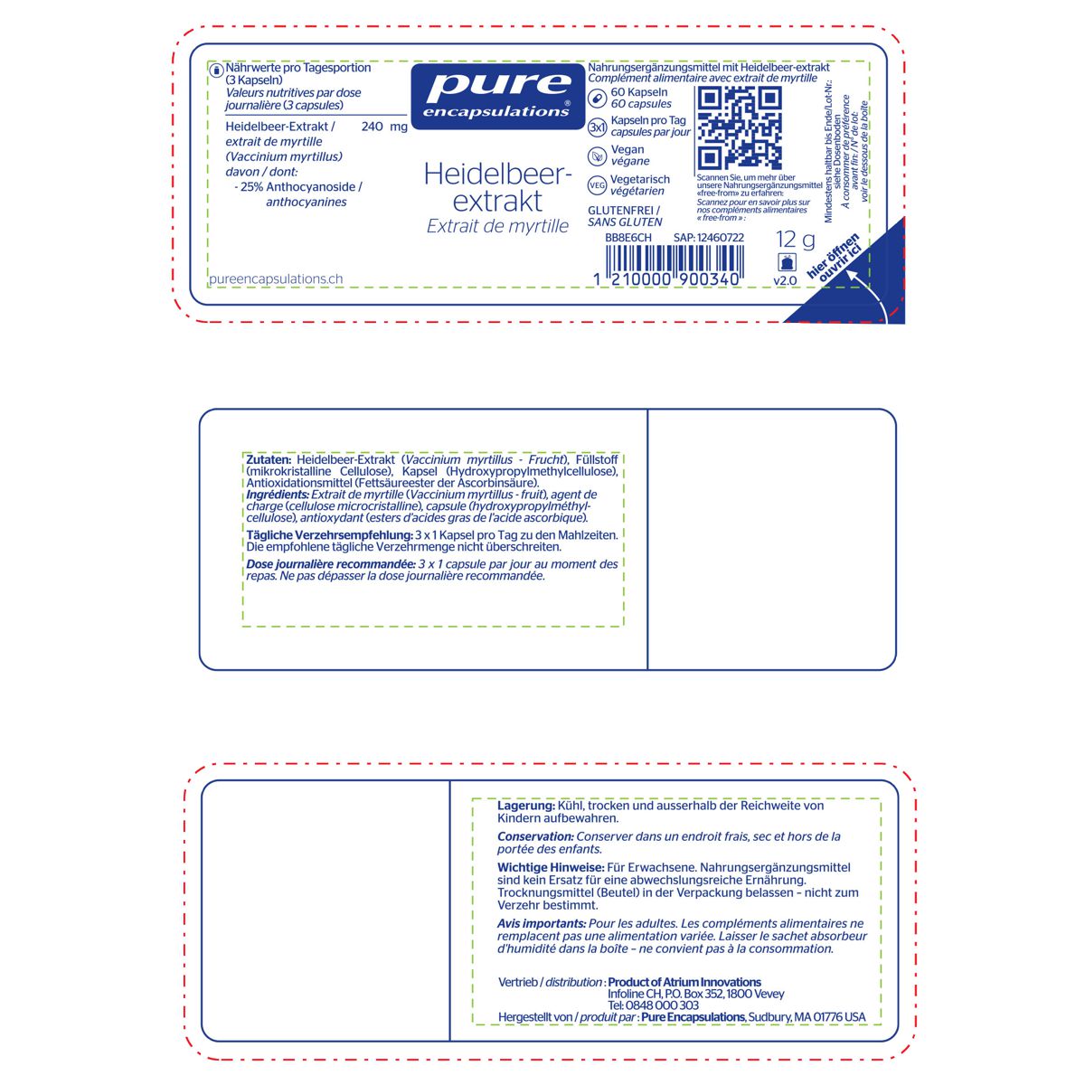 Pure Heidelbeerextrakt Kapseln Dose 60 Stück Pure Heidelbeerextrakt Kapseln Dose 60 Stück