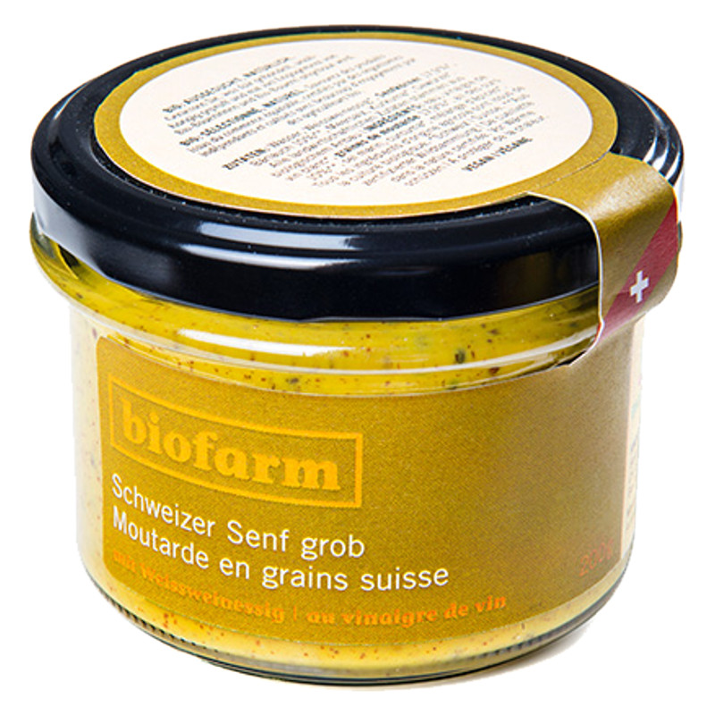 Biofarm Senf grob Knospe CH Glas 200 g Biofarm Senf grob Knospe CH Glas 200 g
