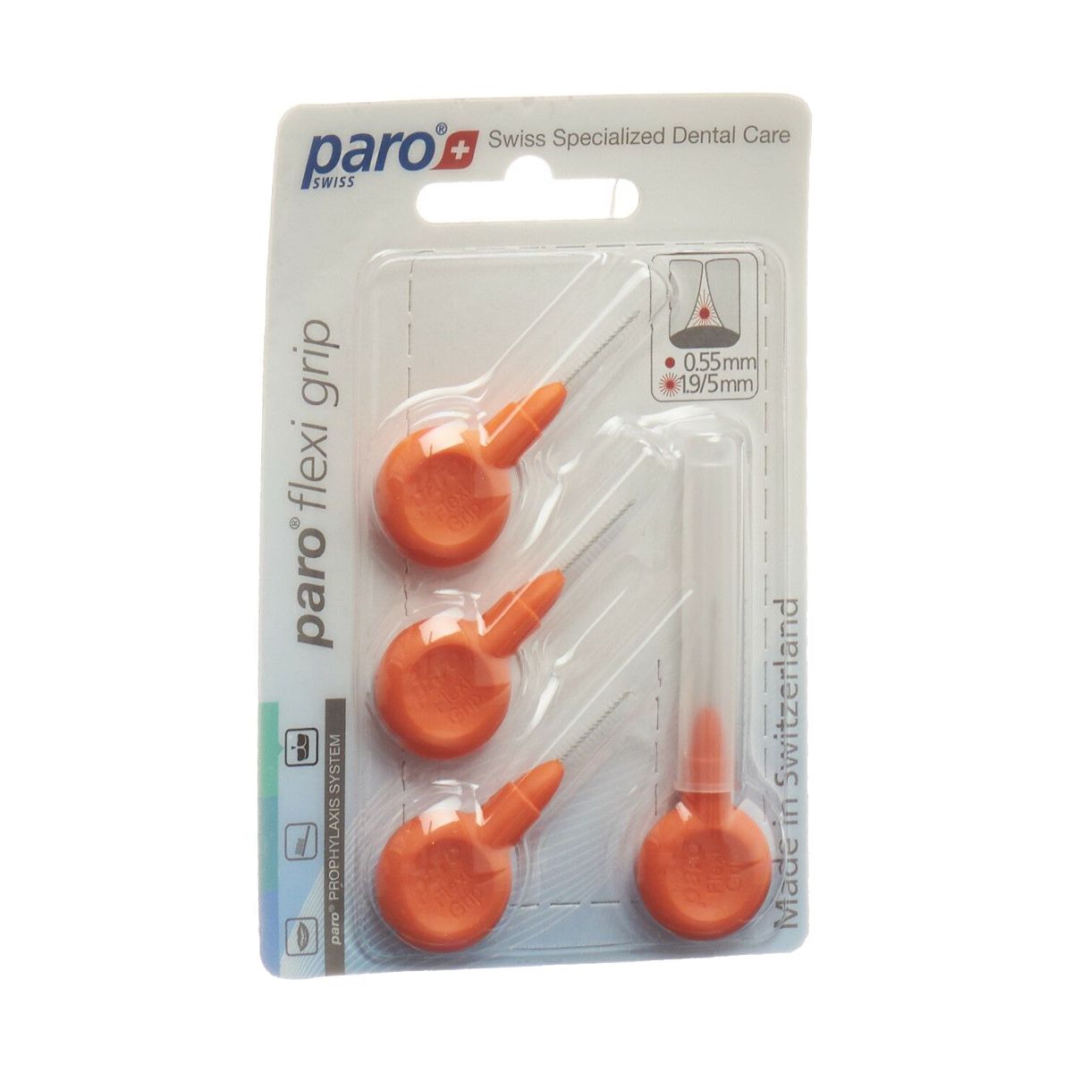 Paro Flexi Grip 1,9/5mm x-fin orange konisch 4 Stück Paro Flexi Grip 1,9/5mm x-fin orange konisch 4 Stück