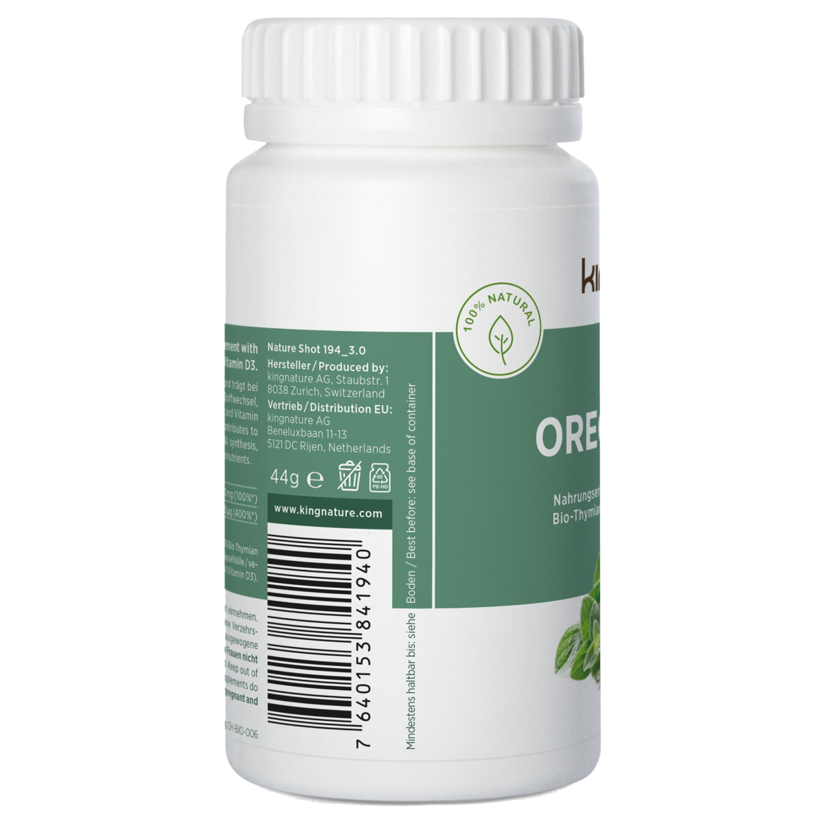 Kingnature Oregano Vida Kapseln 614 mg Dose 60 Stück