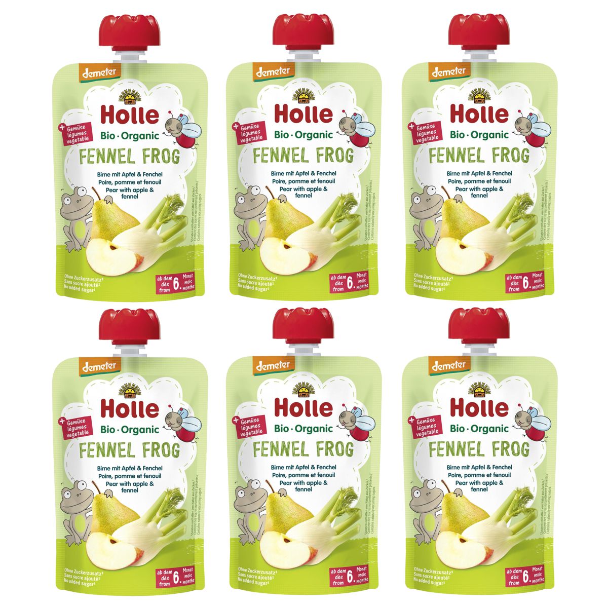 Holle Fennel Frog Pouchy Birne Apfel Fenchel 6x 100 g Holle Fennel Frog Pouchy Birne Apfel Fenchel 6x 100 g