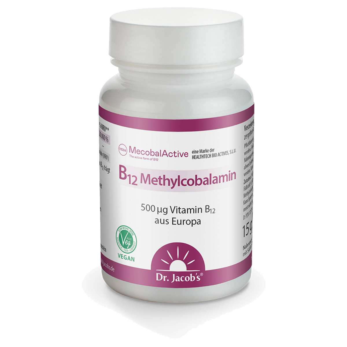 Dr. Jacob's B12 Methylcobalamin Tabletten Dose 60 Stück Dr. Jacob's B12 Methylcobalamin Tabletten Dose 60 Stück