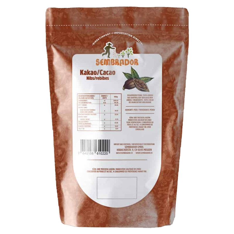 SEMBRADOR Kakao Nibs Fairtrade Bio Btl 250 g SEMBRADOR Kakao Nibs Fairtrade Bio Btl 250 g
