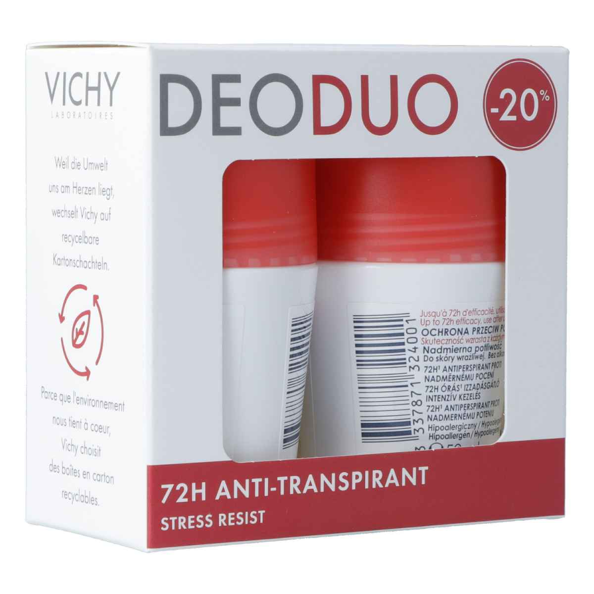 Vichy Déodorant Stress Resist Roll-on 2x 50 ml