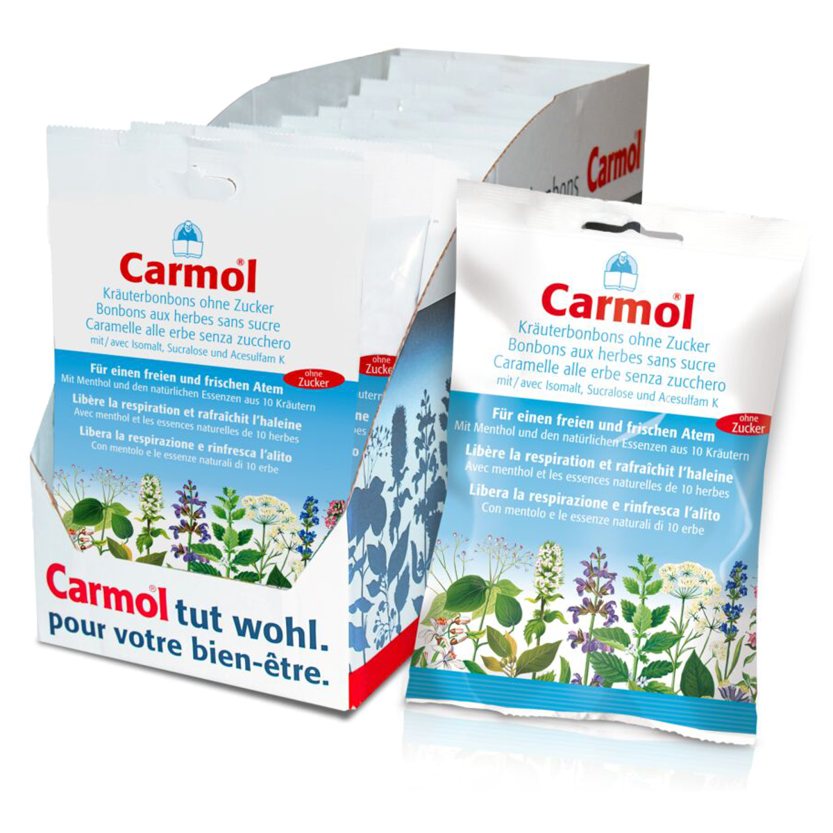 Carmol Kräuterbonbons ohne Zucker 12 Beutel 75 g Carmol Kräuterbonbons ohne Zucker 12 Beutel 75 g