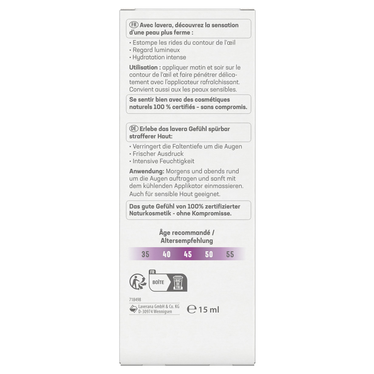 Lavera Augenpflege straffend 15 ml