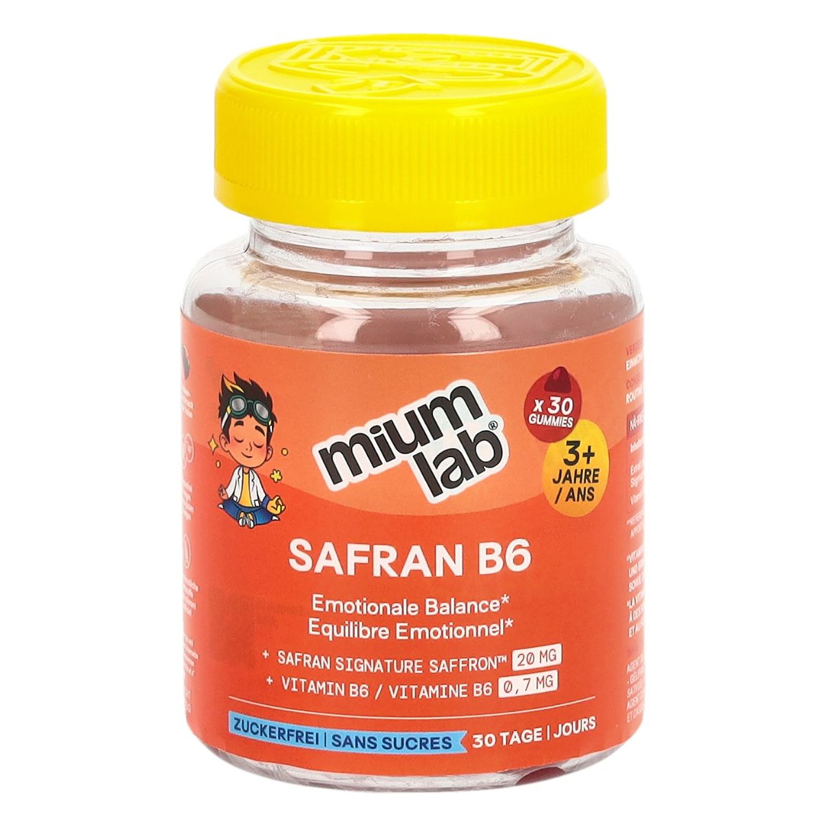MiumLab Kids Gummies Safran + B6 30 Stück