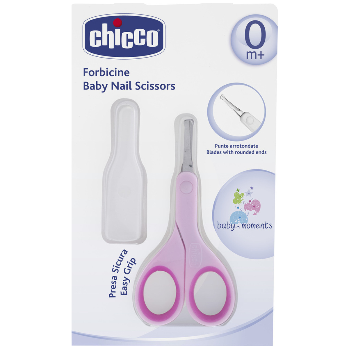 CHICCO Babyschere mit Schutzkappe rosa CHICCO Babyschere mit Schutzkappe rosa