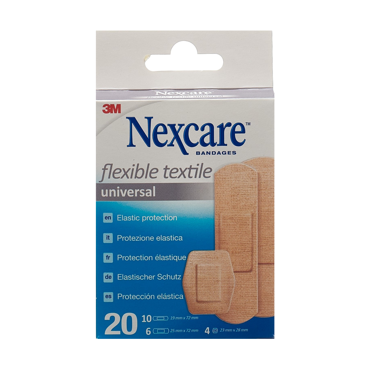 3M NEXCARE Pflaster Textil Universal 3 Grössen assortiert 20 Stück 3M NEXCARE Pflaster Textil Universal 3 Grössen assortiert 20 Stück