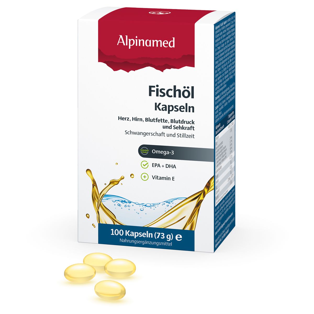 Alpinamed Fischöl Kapseln 100 Stück Alpinamed Fischöl Kapseln 100 Stück