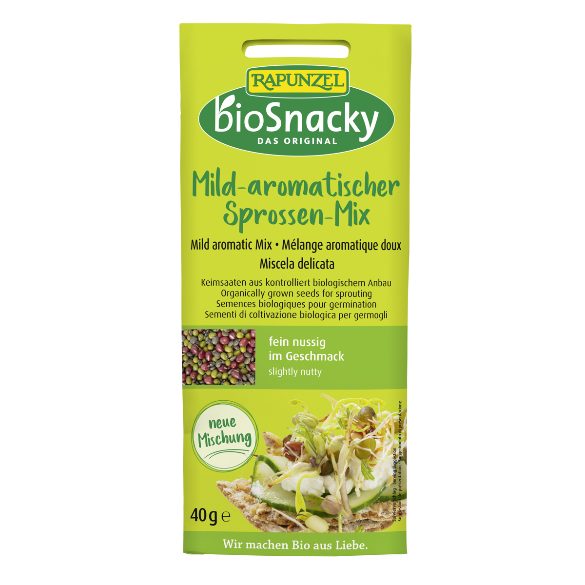 Rapunzel Mild aromat Sprossen-Mix bioSnacky 40 g Rapunzel Mild aromat Sprossen-Mix bioSnacky 40 g