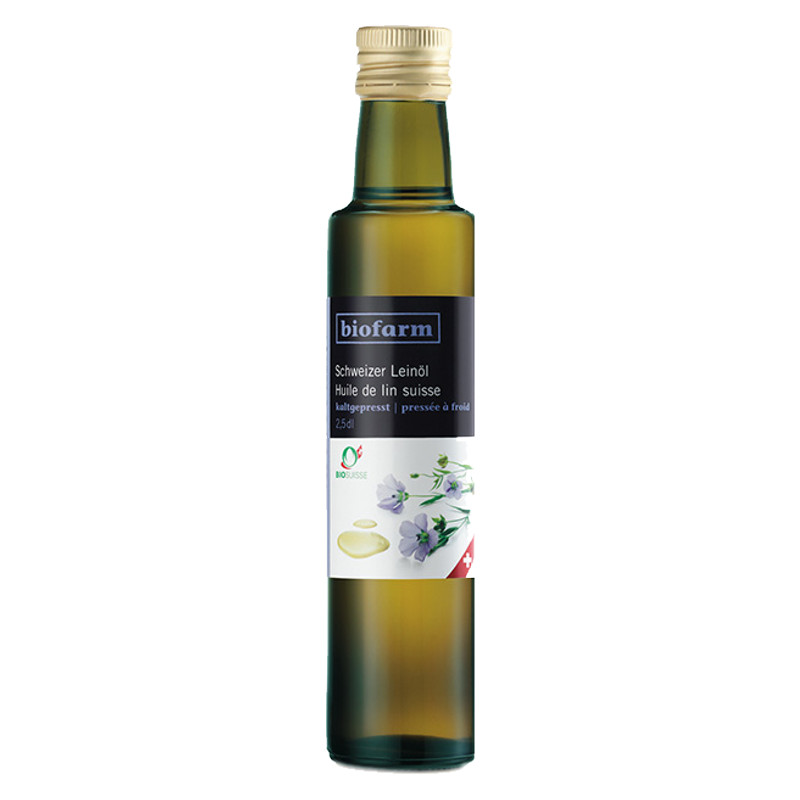 Biofarm Leinöl CH Knospe Bio Suisse Flasche 2.5 dl Biofarm Leinöl CH Knospe Bio Suisse Flasche 2.5 dl