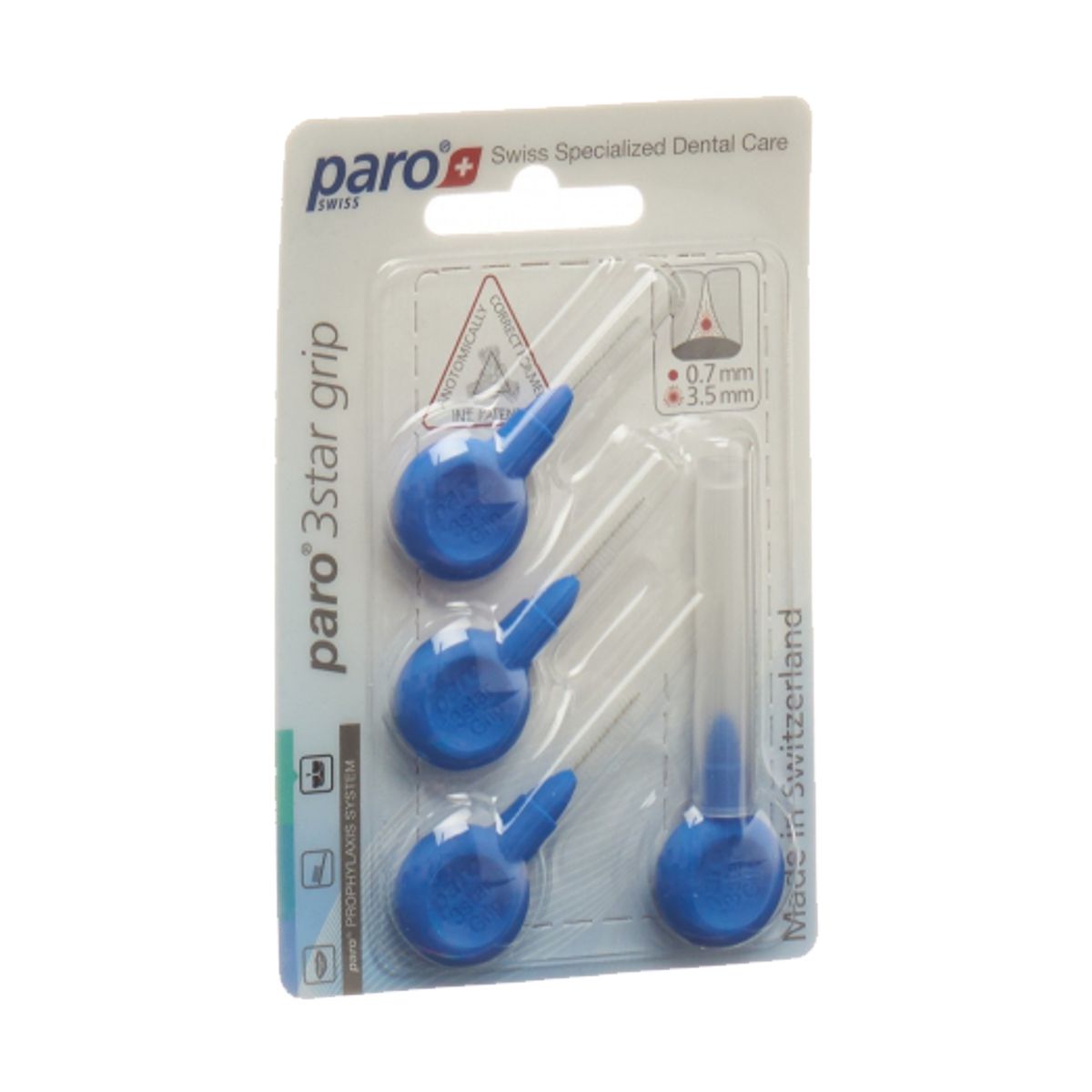 Paro 3Star-Grip 3,5mm x-fein blau zylin 4 Stück Paro 3Star-Grip 3,5mm x-fein blau zylin 4 Stück