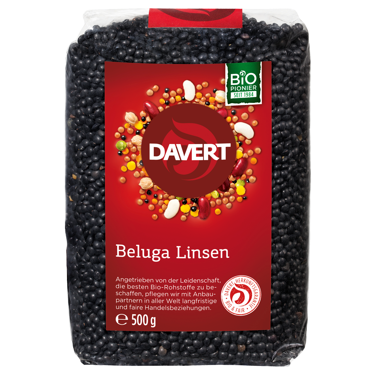 Davert Beluga Linsen schwarz 500 g