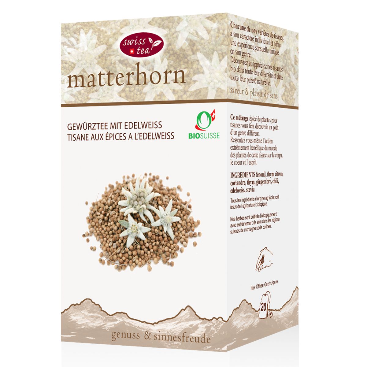 Swisstea Matterhorn Beutel 20 Stück Swisstea Matterhorn Beutel 20 Stück